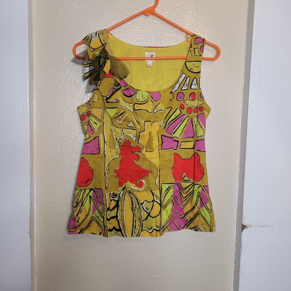 Edme and Esyllte Blouse Top Shirt Multicolor Sleeveless